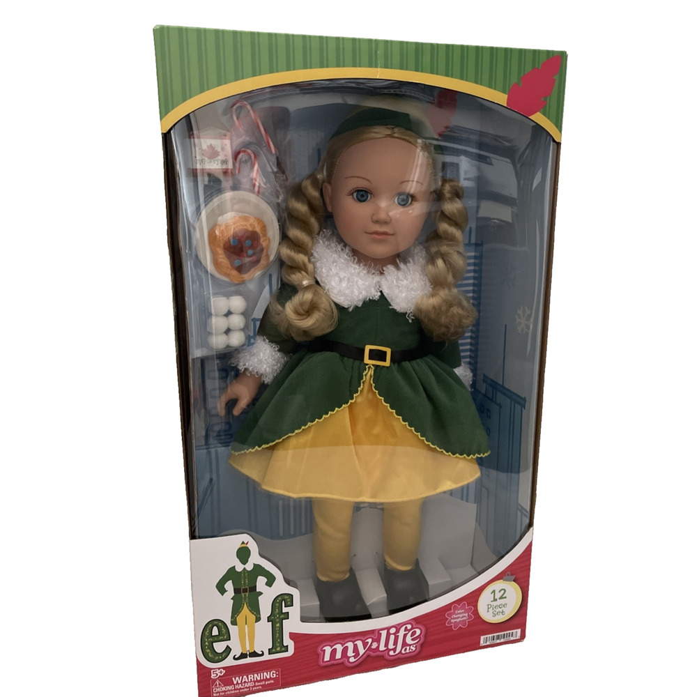 My Life As Elf 18” Posable Doll, Blonde Hair & Blue Eyes, 12 Piece Set-NEW Box